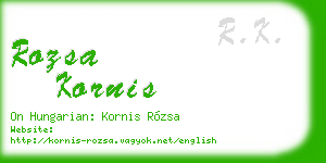 rozsa kornis business card